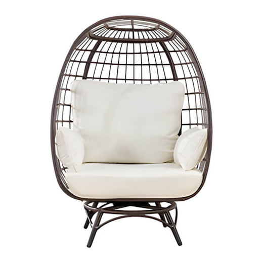 Sunjoy Group Metal Framed Swivel Chair with Cushions-A207000700-Garage Giant
