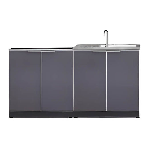 NewAge Outdoor Kitchens Aluminum Slate Grey 2-Piece Outdoor Kitchen Set (No Countertop)-70202 + 70201-Garage Giant