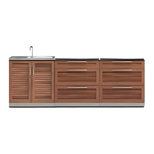 NewAge Outdoor Kitchens Grove 3-Piece Outdoor Kitchen Set (No Countertop)-70102 + 70103-2-Garage Giant