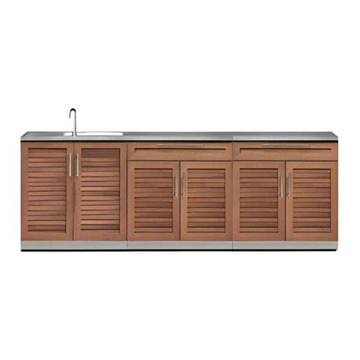 NewAge Outdoor Kitchens Grove 4-Piece Outdoor Kitchen Set with Countertops and Covers-70102 + 70104 + 70105 + 65802 + 65874 + 65881-Garage Giant