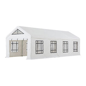Sunjoy Group 12 x 30 Party Tent with 8 Removable PE Windows and 2 Roll-up Side Walls-A110001700-Garage Giant
