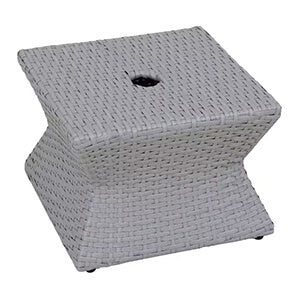 Sunjoy Group Square Rattan Outdoor Coffee Table with Umbrella Hole-A210051200-Garage Giant
