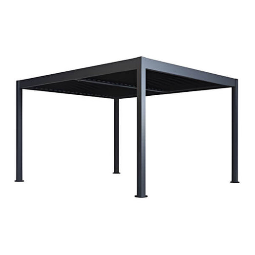 Paragon Outdoor Grand Tuscan 12 x 14 ft. Grey Louvered Pergola-PRGRT-1214GY-Garage Giant