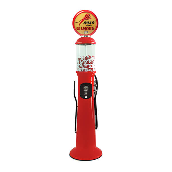 Roadside Relics Roar with Gilmore Retro Gas Pump Replica Tall Gravity Feed Gumball Machine-FRR-GG76-RG-Garage Giant
