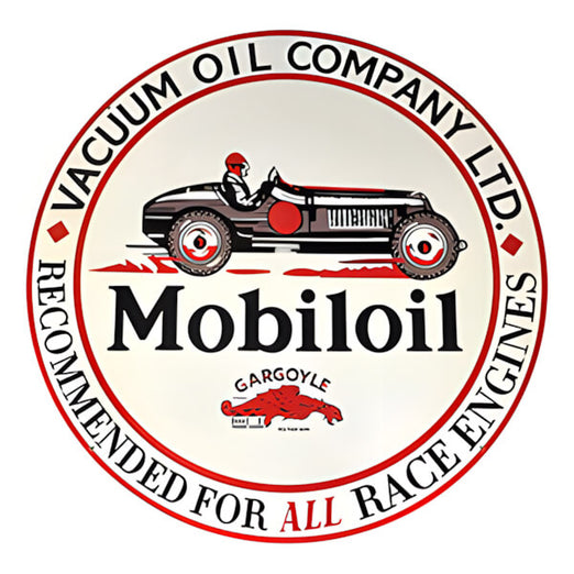 PERGL Mobiloil Racing 36-Inch Metal Sign | 36-MS-MR | Garage Giant