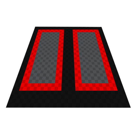Swisstrax 2-Car Garage Bundle In Ribtrax Pro Tiles (Parking Bays - Black, Red, Grey)-KIT-RP2-PKPD304-Garage Giant