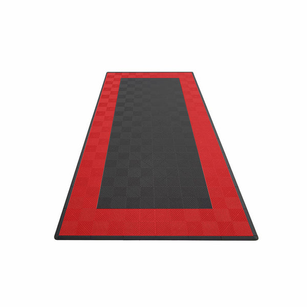 Swisstrax Single Car Garage Floor Mat In Ribtrax Pro Tiles (Border
