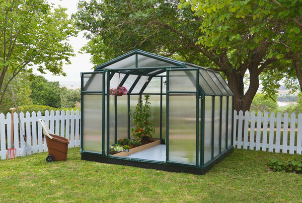 Palram-Canopia Hobby Gardener 8' x 8' Greenhouse - Green | Garage