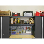 Newage Products Bold 3.0 Series Grey Multi-Use Lockers With 72" Integrated Display Shelf-50671-None-Garage Giant