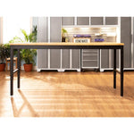 Newage Products Pro 3.0 Series 84" Adjustable Workbench-55216-Black-Bamboo Worktop-Garage Giant