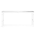 Newage Products Pro 3.0 Series 84" Adjustable Workbench-55219-White-Stainless Steel Worktop-Garage Giant