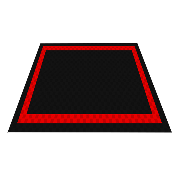 Ribtrax Pro One Car Garage Floor Tile Mat (Jet Black / Racing Red)