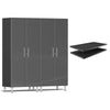 Ulti-MATE Garage Cabinets Tall Cabinets 3-Piece With Extra Shelves-UG22624G-Graphite Grey-Garage Giant