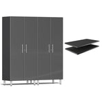 Ulti-MATE Garage Cabinets Tall Cabinets 3-Piece With Extra Shelves-UG22624G-Graphite Grey-Garage Giant