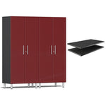 Ulti-MATE Garage Cabinets Tall Cabinets 3-Piece With Extra Shelves-UG22624R-Ruby Red-Garage Giant