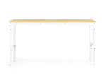 Newage Products Pro 3.0 Series 72" Adjustable Workbench-55947-White-Bamboo Worktop-Garage Giant