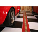 G-Floor Checkered Parking Pad-W75CT510CKBWBGC-Black Border-5' x 10'-Garage Giant