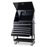 Montezuma 36" x 17" Steel Triangle Tool Box And 36" 5-Drawer Utility Cart Combo-XL450B/BK3605UC-Garage Giant
