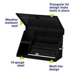 Montezuma 36" x 17" Steel Triangle Tool Box And 36" 5-Drawer Utility Cart Combo-XL450B/BK3605UC-Garage Giant