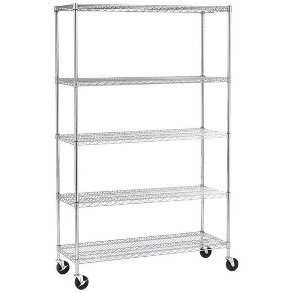 Seville Classics 3-Tier Steel Wire Shelving - Chrome