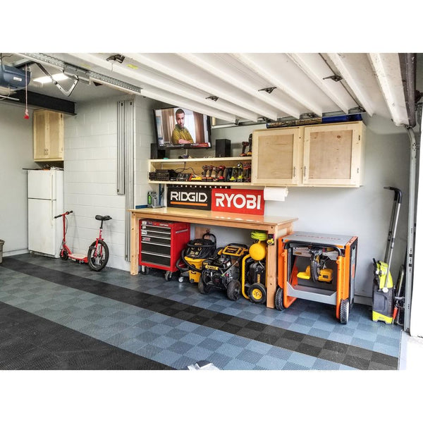 Swisstrax Ribtrax Smooth Pro Garage Floor Tiles (15.75 x 15.75) (6 Pack  /10.34 sq.ft)