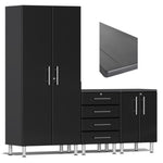 Ulti-MATE Garage Cabinets 4-Piece Set With Recessed Worktop-UG26043B-Midnight Black-Garage Giant