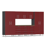 Ulti-MATE Garage Cabinets 9-Piece Set With 3X Tool Drawer Cabinets-UG22092R-Ruby Red-Garage Giant