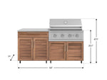 NewAge Outdoor Kitchens Stainless Steel 4-Piece Cabinet Set with Caster and Bar, Grill Cabinet, Platinum Grill, and Countertop-72430-Garage Giant 