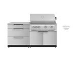 NewAge Outdoor Kitchens Stainless Steel 2-Piece Cabinet set with 3 Drawer and Grill Cabinet-67603-Garage Giant 