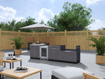 NewAge Outdoor Kitchens Aluminum 4-Piece Cabinet Set with Sink, Bar, Grill Cabinet and Fridge-66323-Garage Giant 