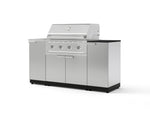 NewAge Outdoor Kitchens Outdoor Grill Island Stainless-Steel 5-Piece Cabinet Set with Sink, 1 Door, Grill Cabinet, Performance Grill and Stainless Steel Countertop - (Natural Gas) | Garage Giant 