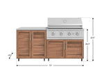 NewAge Outdoor Kitchens Stainless Steel 4-Piece Cabinet Set with Caster and 2 Door, Grill Cabinet, Performance Grill, Countertop-72539-Garage Giant 
