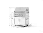 NewAge Outdoor Kitchens Stainless Steel 2-Piece Cabinet set with Grill Cabinet and Platinum Grill-72928-Garage Giant 