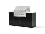NewAge Outdoor Kitchens Outdoor Grill Island Aluminum 5-Piece Cabinet Set with Sink, 1 Door, Grill Cabinet, Platinum Grill and Stainless Steel Countertop - (Liquid Propane) | Garage Giant 