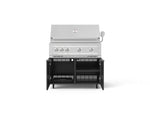 NewAge Outdoor Kitchens Aluminum 2-Piece Cabinet Set with Casters, Grill Cabinet and Platinum Grill-72917-Garage Giant 