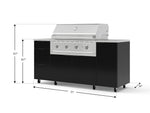 NewAge Outdoor Kitchens Outdoor Grill Island Aluminum 6-Piece Cabinet Set with Casters 1 Door, 3 Drawer, Grill Cabinet, Performance Grill, Countertops 