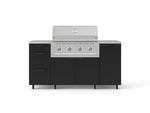 NewAge Outdoor Kitchens Outdoor Grill Island Stainless-Steel 6-Piece Cabinet Set with Casters 1 Door, 3 Drawer, Grill Cabinet, Performance Grill, Countertops 