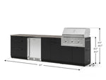 NewAge Outdoor Kitchens Stainless Steel 7-Piece Cabinet Set with 3-Drawer, Bar, Grill Cabinet, Performance Grill, Countertops, and Stainless Steel Door Fridge-73662-Garage Giant 