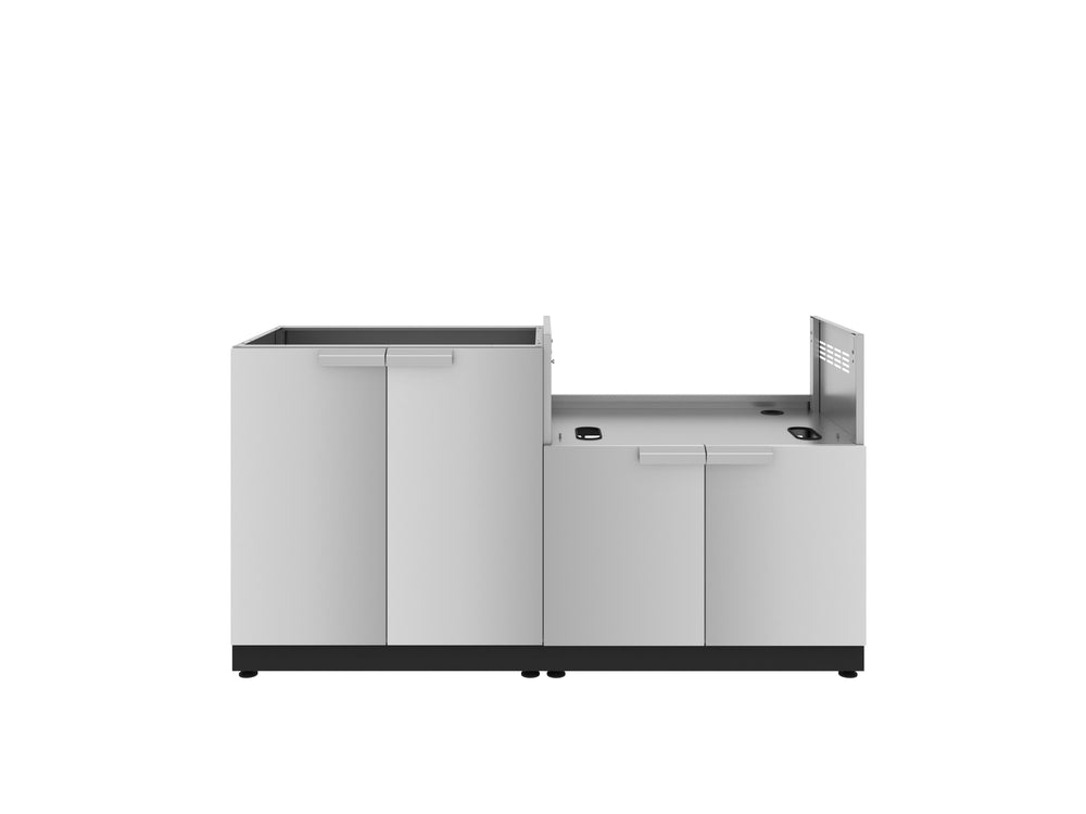 NewAge Outdoor Kitchens Stainless Steel 2-Piece Cabinet set with Base and Grill Cabinet-67607-Garage Giant