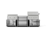 NewAge Outdoor Kitchens Stainless-Steel 6-Piece Cabinet Set with Base, Grill Cabinet, Platinum Griddle and Countertop-75106-Garage Giant 