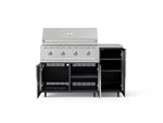 NewAge Outdoor Kitchens Outdoor Grill Island Aluminum 4-Piece Cabinet Set with Casters and 1 Door, Grill Cabinet, Performance Grill, Countertop-74820-Garage Giant 