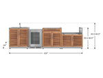 NewAge Outdoor Kitchens Stainless Steel 4-Piece Cabinet Set with Sink, Bar, Grill Cabinet and Fridge-66383-Garage Giant 