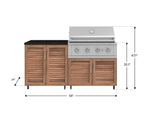 NewAge Outdoor Kitchens Stainless Steel 4-Piece Cabinet Set with Caster and 2 Door, Grill Cabinet, Performance Grill, Countertop-72466-Garage Giant 