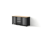 NewAge Garage Cabinets Bold XL Series 4PC Garage Cabinetry Set, 20-24 Gauge Steel, Fully Welded, 72" W x 18" D x 35.75" H-64580-Garage Giant 
