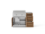 NewAge Outdoor Kitchens Classic Series 4-Piece Griddle Island · 304 Stainless Steel · Louvered Door · Platinum Griddle 