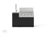 NewAge Outdoor Kitchens Outdoor Grill Island Stainless-Steel 3-Piece Cabinet Set with Sink, Grill Cabinet, and Performance Grill 