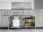 NewAge Outdoor Kitchens Outdoor Grill Island Stainless-Steel 3-Piece Cabinet Set with Sink, Grill Cabinet and Performance Grill-75271-Garage Giant 