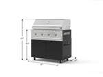NewAge Outdoor Kitchens Stainless Steel 2-Piece Cabinet set with Casters, Grill Cabinet and Performance Grill-72899-Garage Giant 