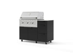 NewAge Outdoor Kitchens Outdoor Grill Island Stainless-Steel 4-Piece Cabinet Set with Casters and 3-Drawer, Grill Cabinet, Performance Grill and Dekton in Aeris Countertop - (Liquid Propane) | Garage Giant 