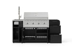 NewAge Outdoor Kitchens Outdoor Grill Island Stainless-Steel 5-Piece Cabinet Set with Sink, 3 Drawer, Grill Cabinet, Performance Grill and Stainless Steel Countertop - (Liquid Propane) 